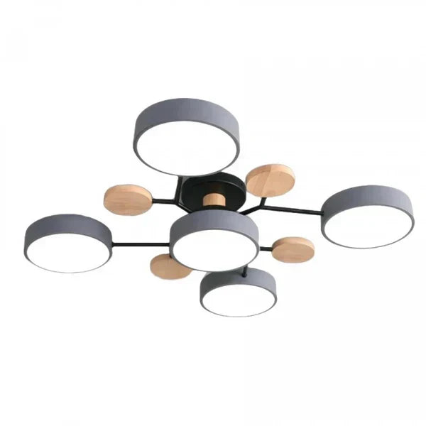 Candelabro LED Ramificado Escandinavo para Iluminación Moderna del Hogar