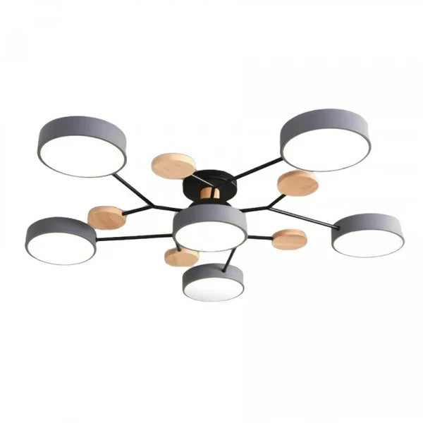 Candelabro LED Ramificado Escandinavo para Iluminación Moderna del Hogar