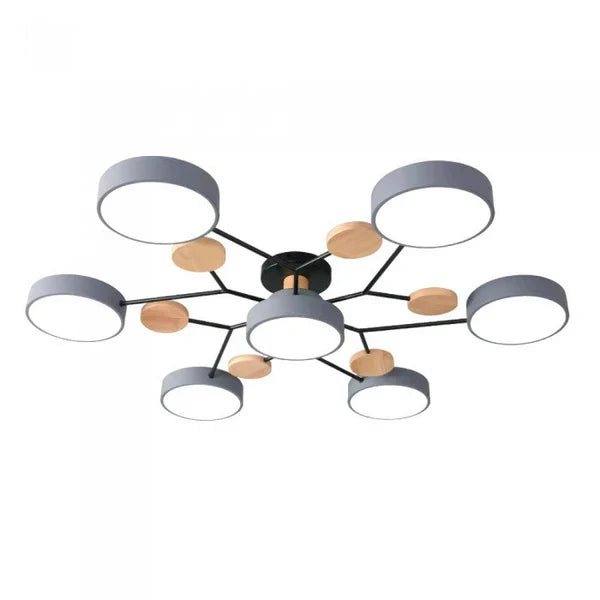 Candelabro LED Ramificado Escandinavo para Iluminación Moderna del Hogar