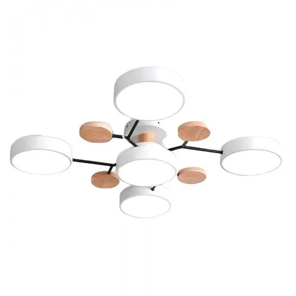 Candelabro LED Ramificado Escandinavo para Iluminación Moderna del Hogar
