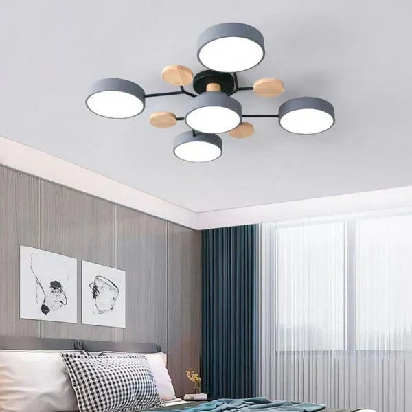 Candelabro LED Ramificado Escandinavo para Iluminación Moderna del Hogar