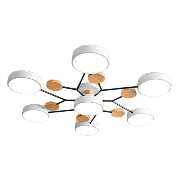 Candelabro LED Ramificado Escandinavo para Iluminación Moderna del Hogar