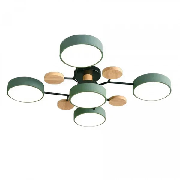Candelabro LED Ramificado Escandinavo para Iluminación Moderna del Hogar