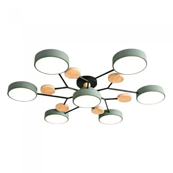 Candelabro LED Ramificado Escandinavo para Iluminación Moderna del Hogar
