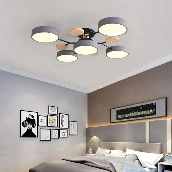 Candelabro LED Ramificado Escandinavo para Iluminación Moderna del Hogar