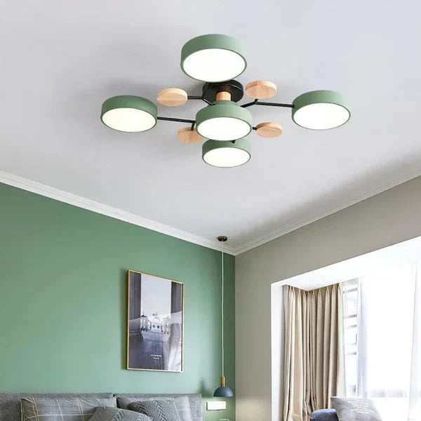 Candelabro LED Ramificado Escandinavo para Iluminación Moderna del Hogar