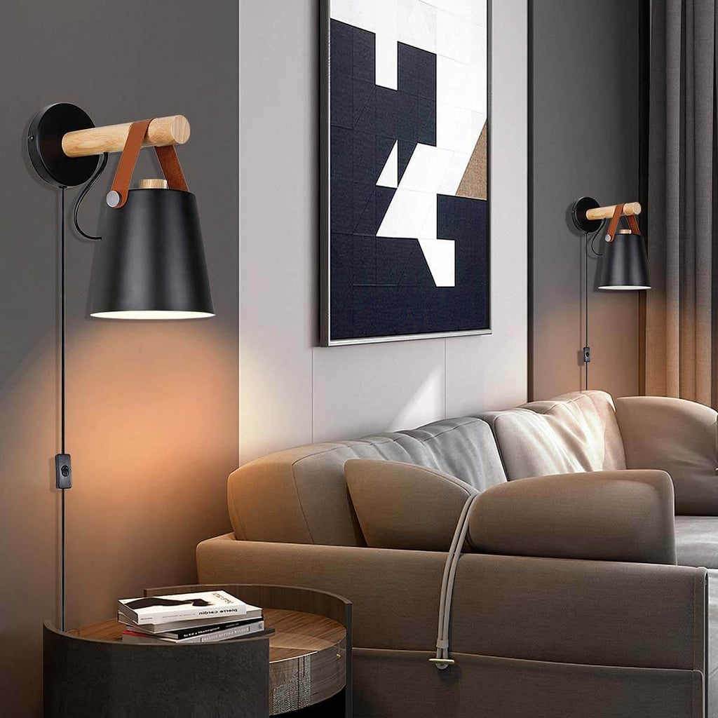 Lámpara de Pared de Madera Nórdica