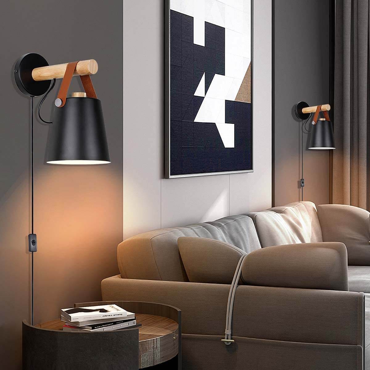 Lámpara de Pared de Madera Nórdica