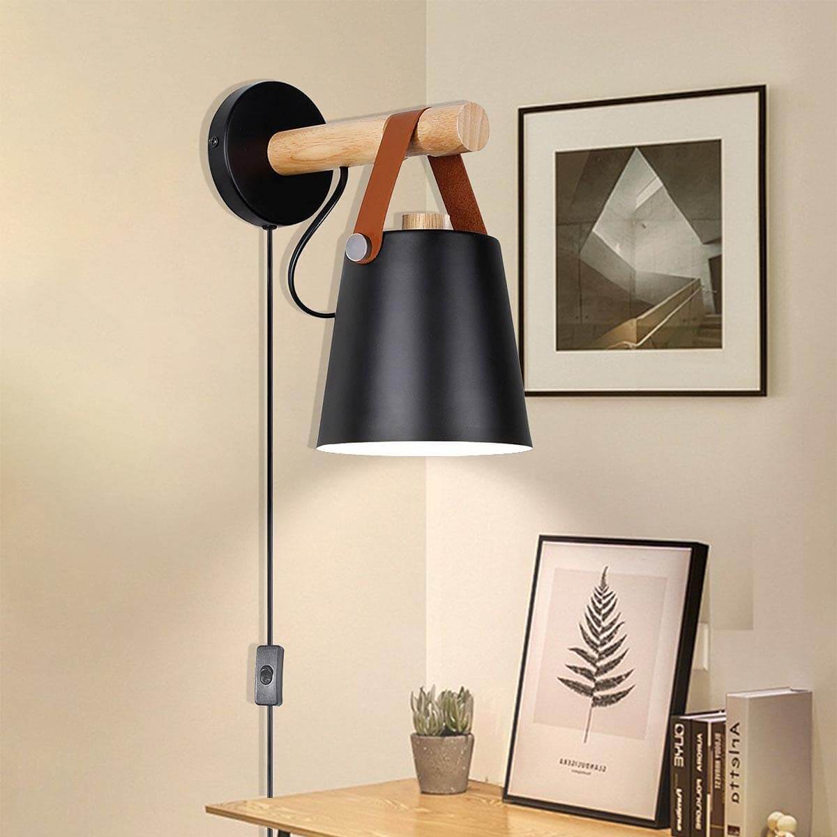 Lámpara de Pared de Madera Nórdica