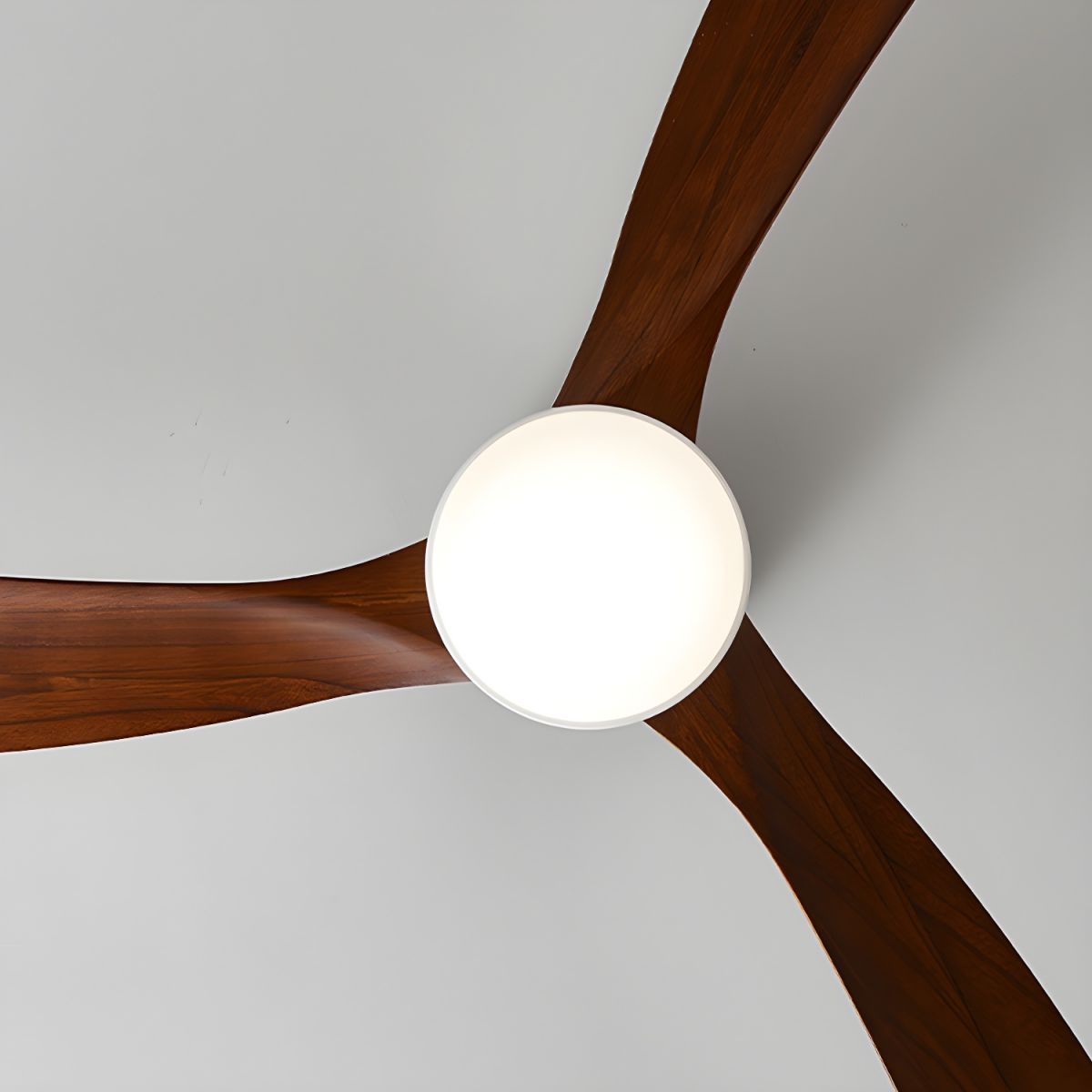 Ventilador de Techo de Madera Nórdica con Luz LED y Control Remoto