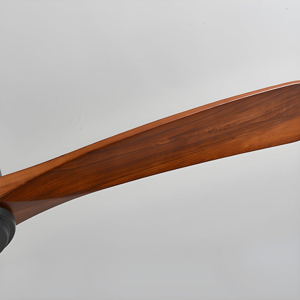 Ventilador de Techo de Madera Nórdica con Luz LED y Control Remoto