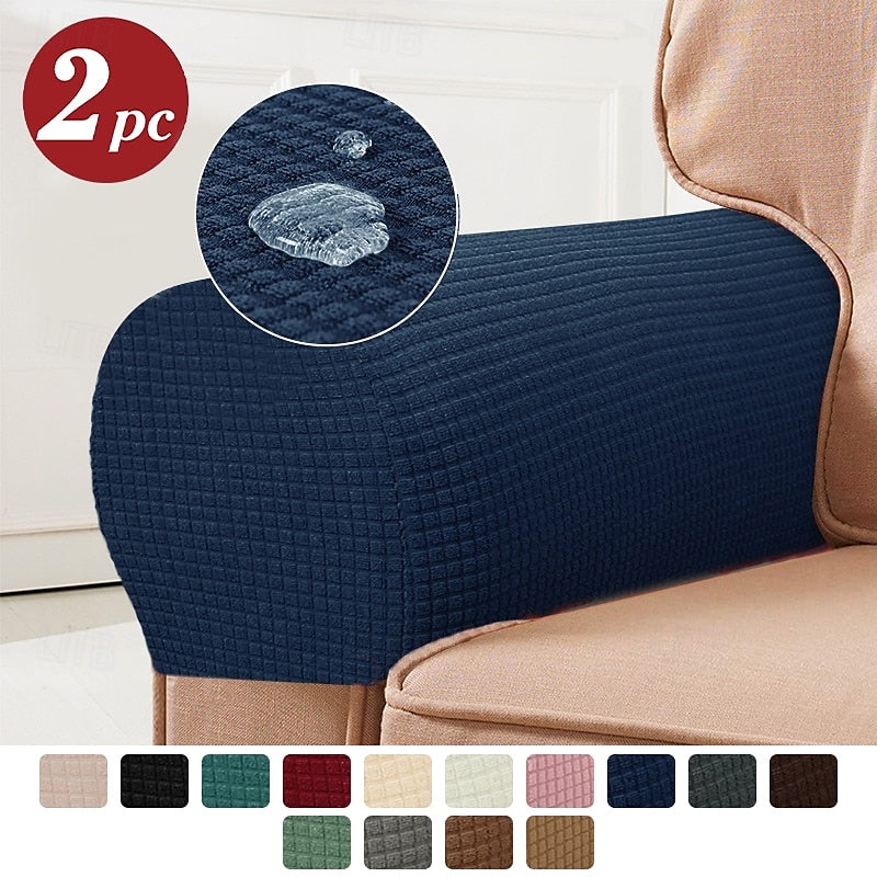 Kalsten | Fundas de Apoyabrazos Elásticas – Fundas de Spandex para Sillas y Sillones, Set de 2, Burdeos