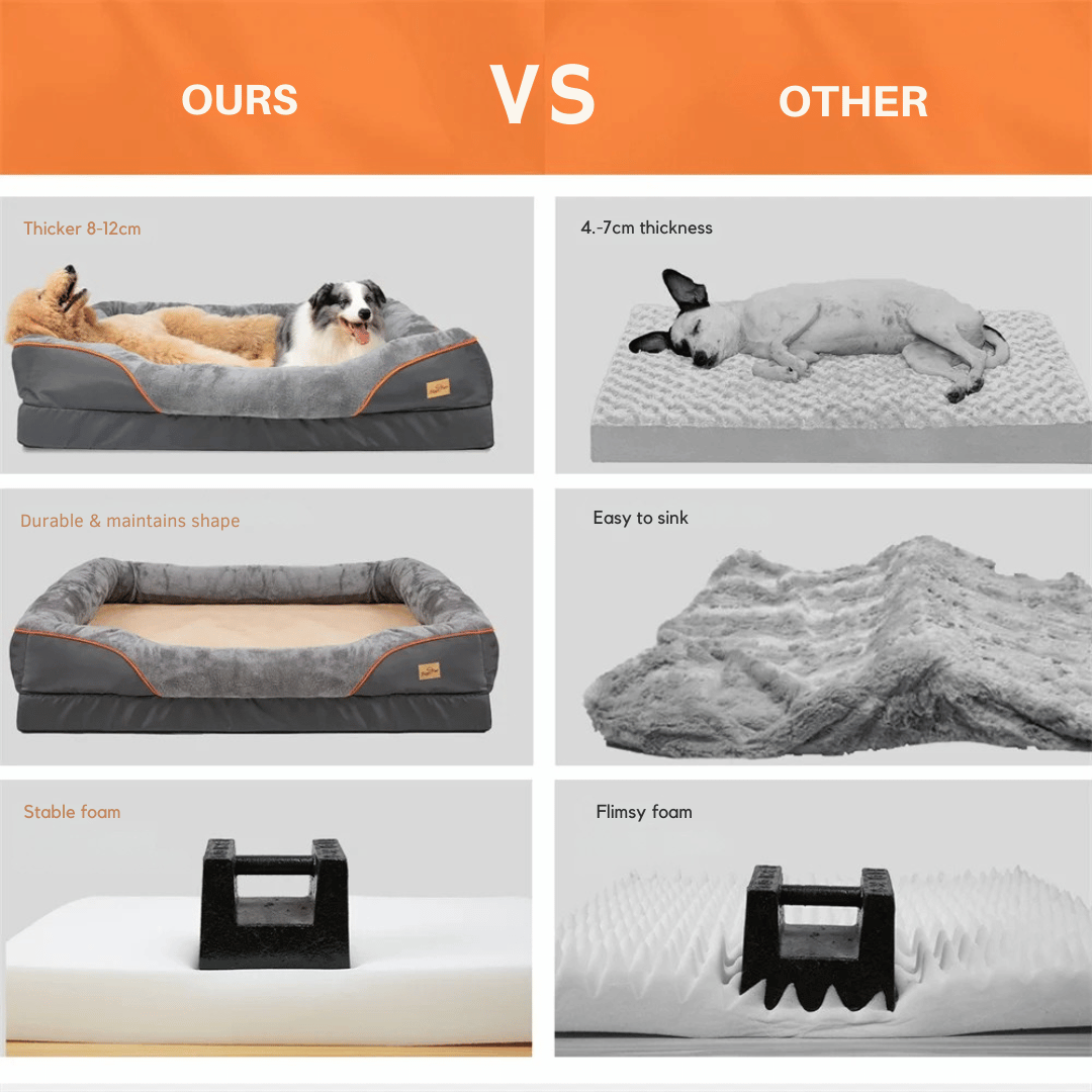 Cama Ortopédica de Espuma Viscoelástica para Perros de Grandes Razas