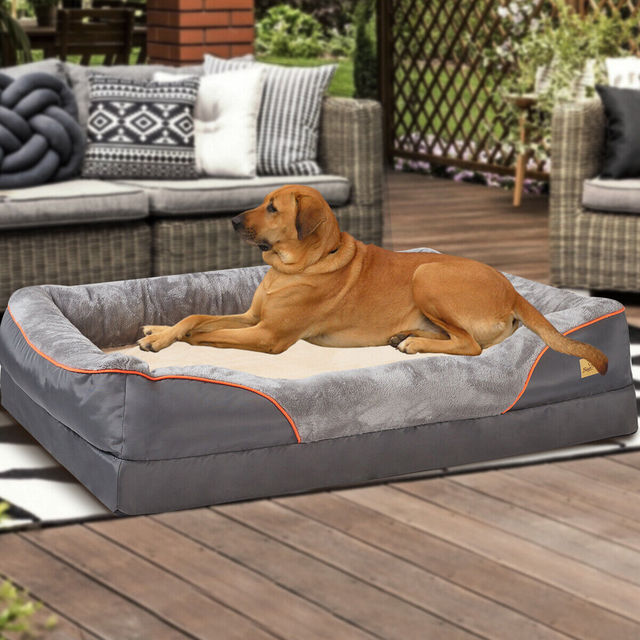 Cama Ortopédica de Espuma Viscoelástica para Perros de Grandes Razas