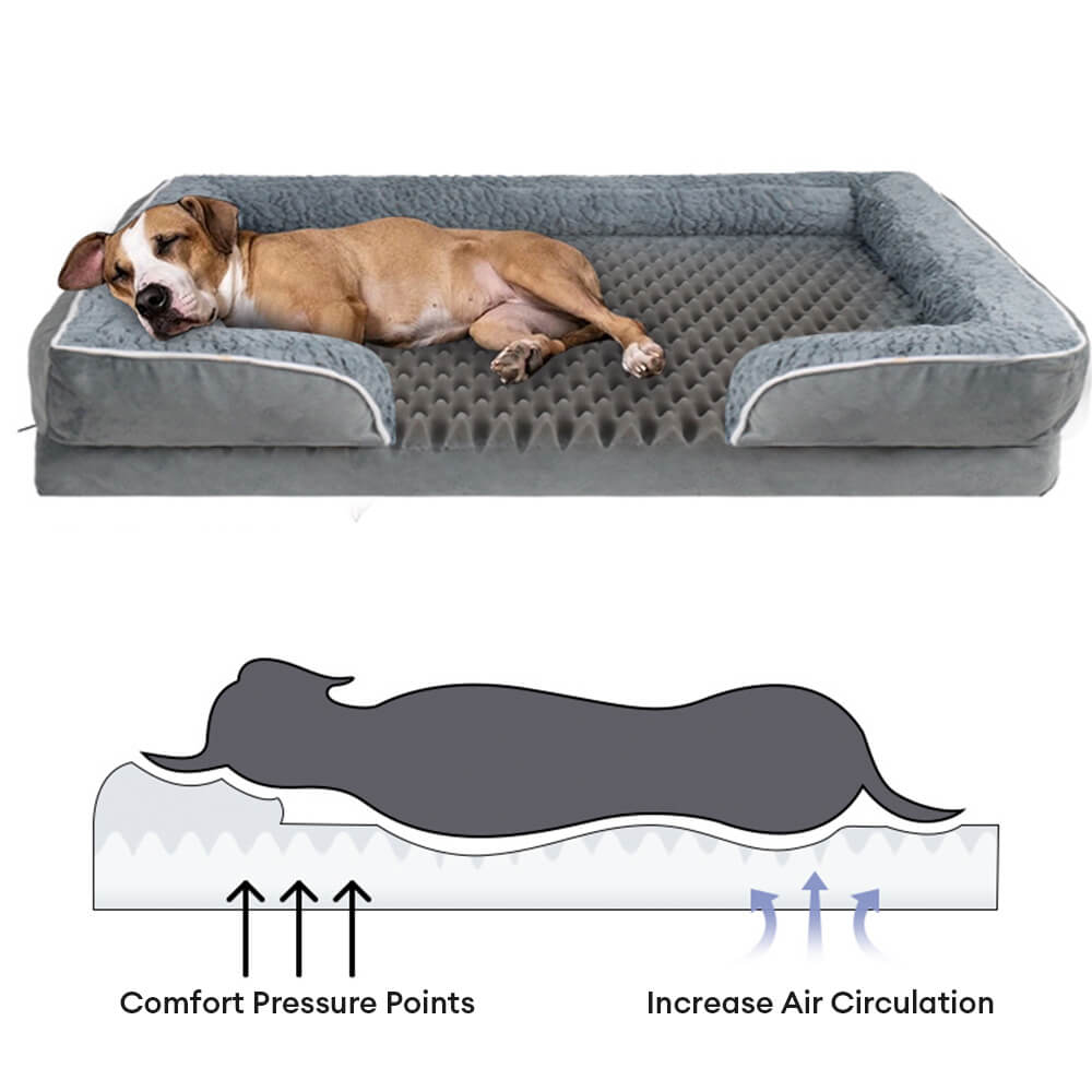 Cama Ortopédica Impermeable para Perros con Soporte Articular Superior