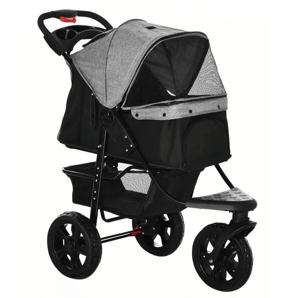 Carrito para Perros de Aventura al Aire Libre con Ruedas y Almacenamiento