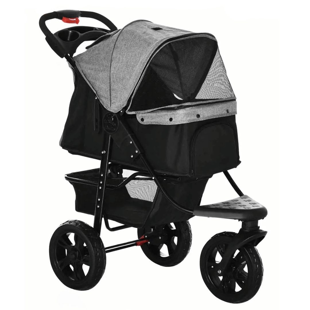 Carrito para Perros de Aventura al Aire Libre con Ruedas y Almacenamiento