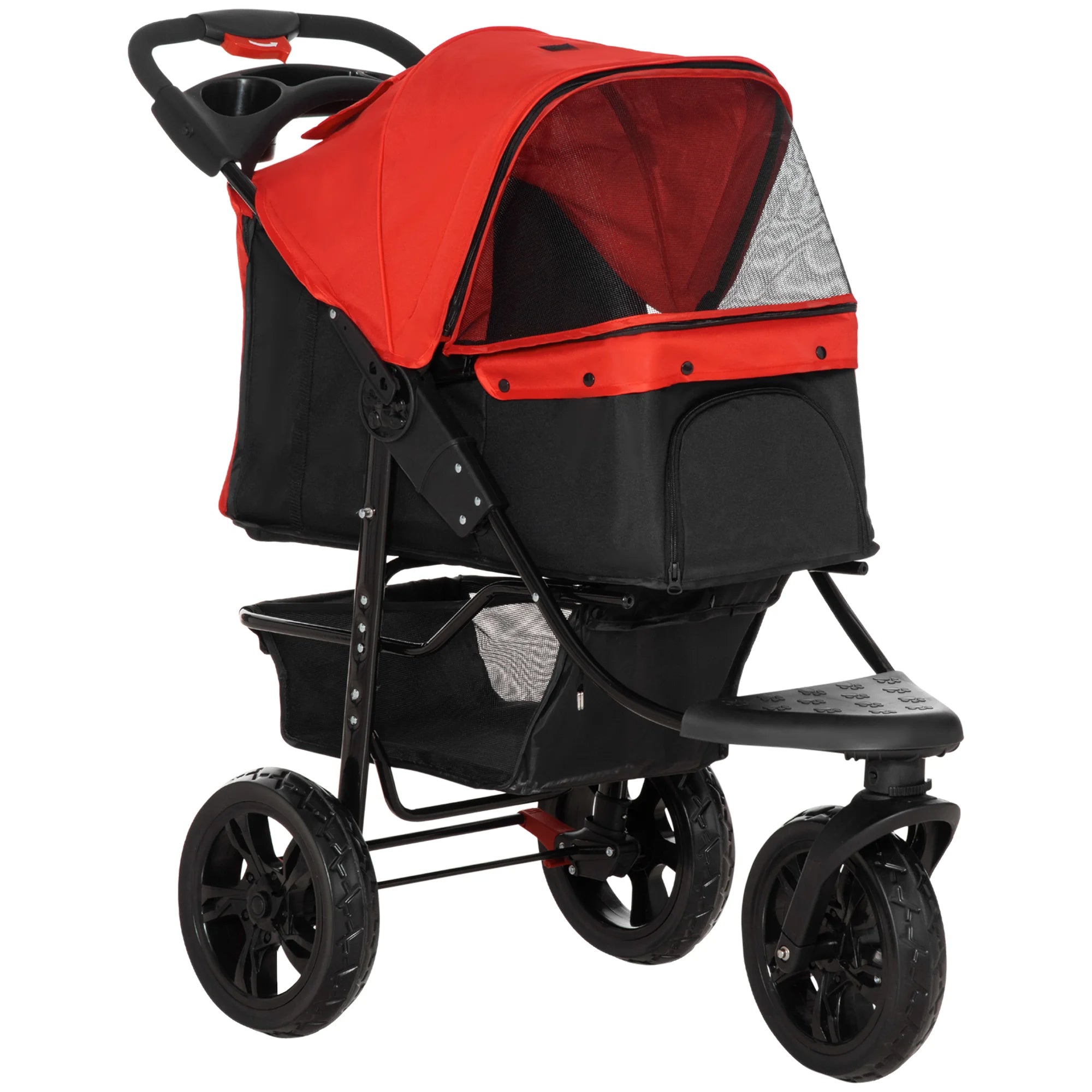 Carrito para Perros de Aventura al Aire Libre con Ruedas y Almacenamiento