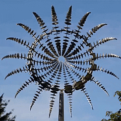 Decoración de Jardín con Molinete Cinético de Metal Antioxidante para Exterior
