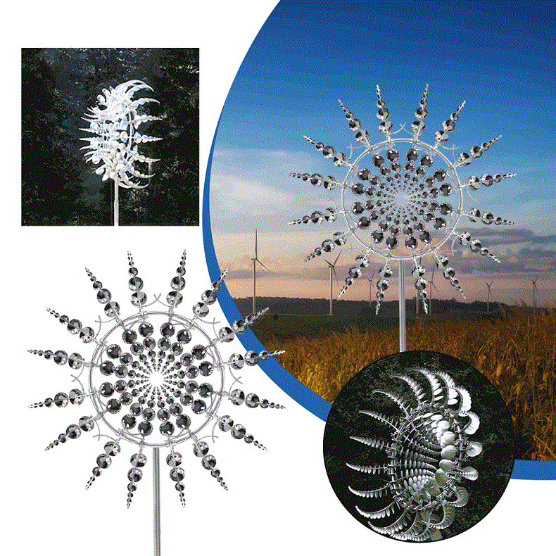 Decoración de Jardín con Molinete Cinético de Metal Antioxidante para Exterior