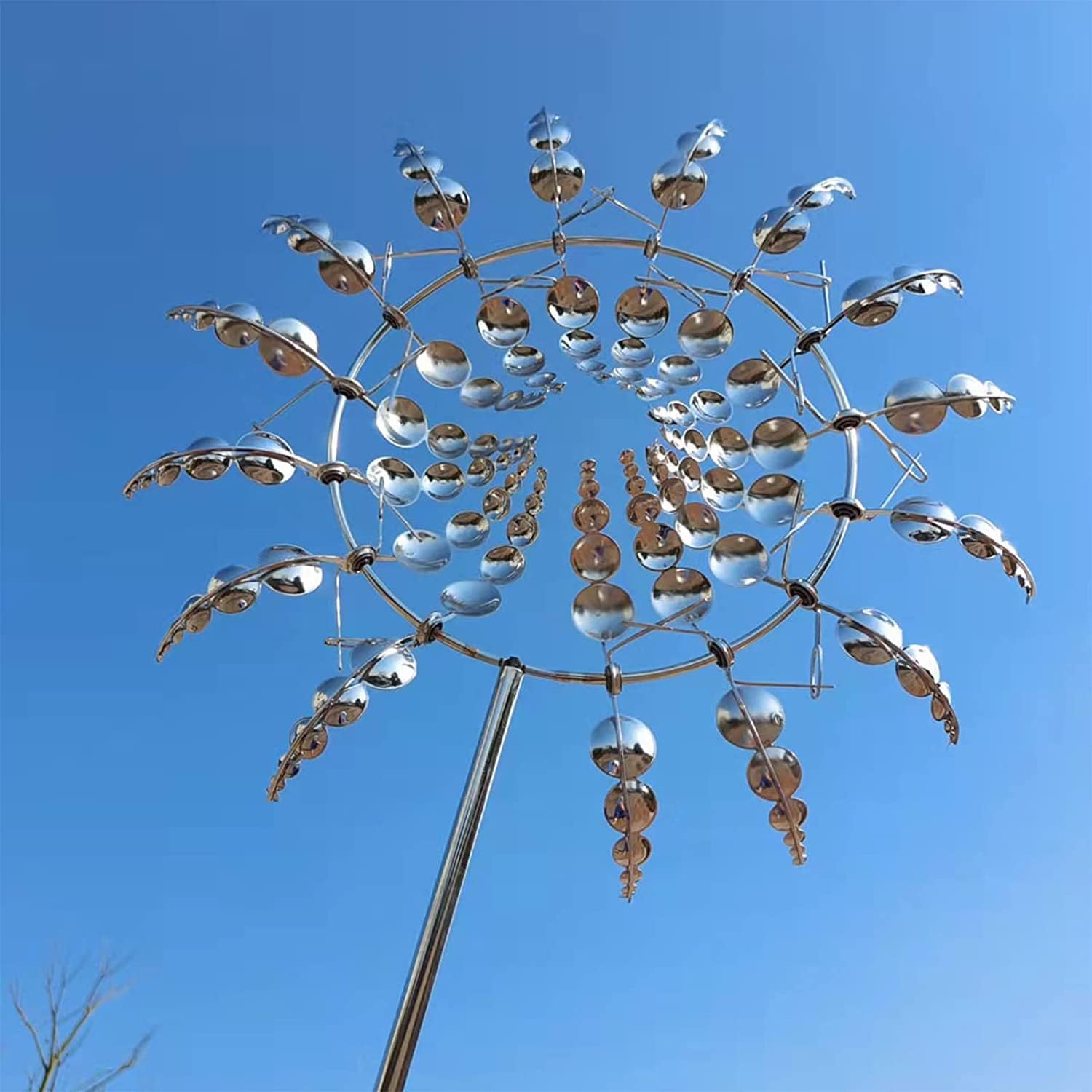 Decoración de Jardín con Molinete Cinético de Metal Antioxidante para Exterior