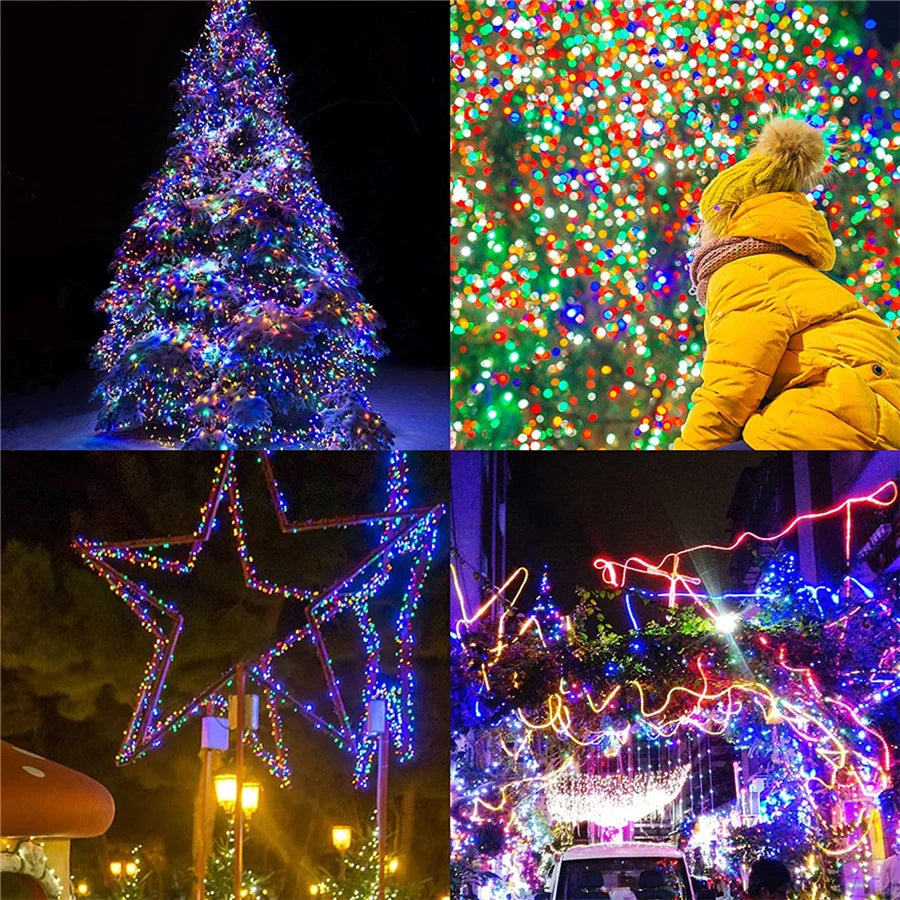 Luz de Cuerda LED Multicolor para Exterior – Impermeable y Versátil