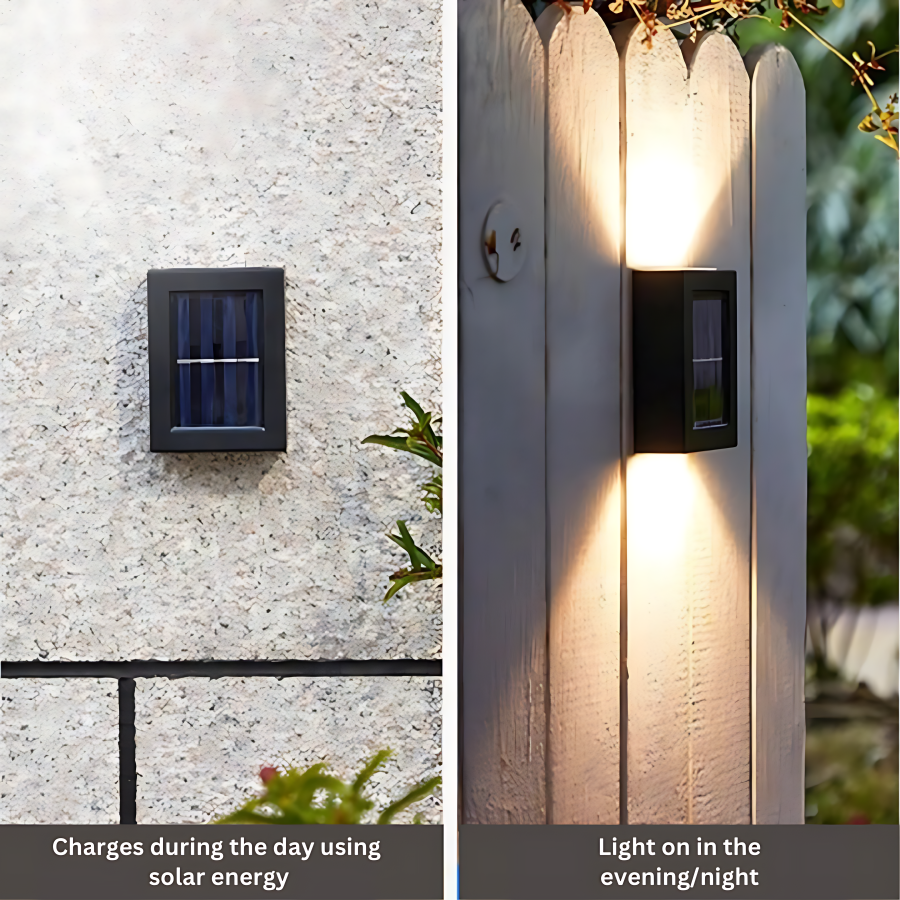 Luz Solar de Pared Impermeable para Exterior con Sensor de Movimiento