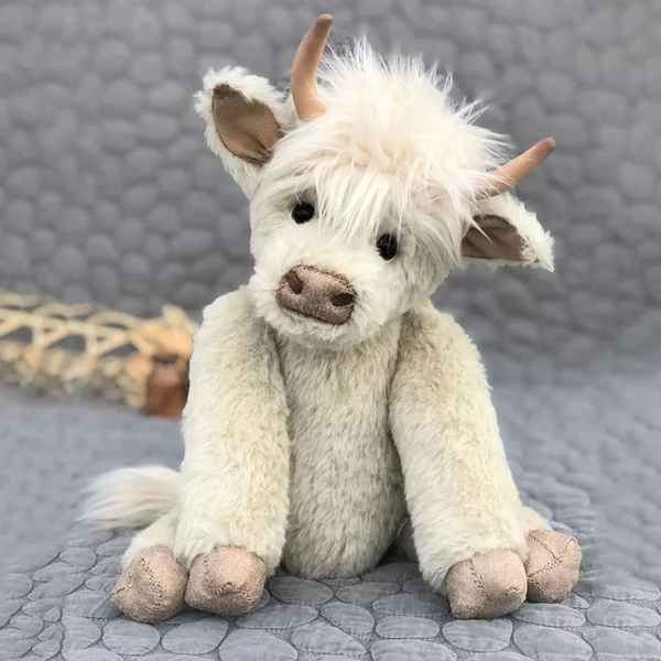 Juguete de Peluche de Ganado Highland Hecho a Mano Escocés