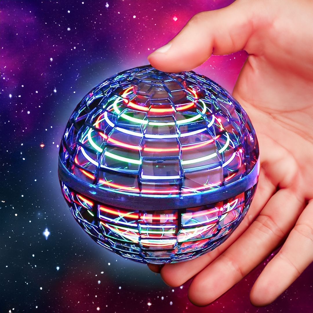 La Original Bola Voladora Orb | Spinner Aerodinámico con Efectos LED | Rotación de 360° y Función Boomerang | Carcasa Resistente a Impactos y Carga Rápida por USB