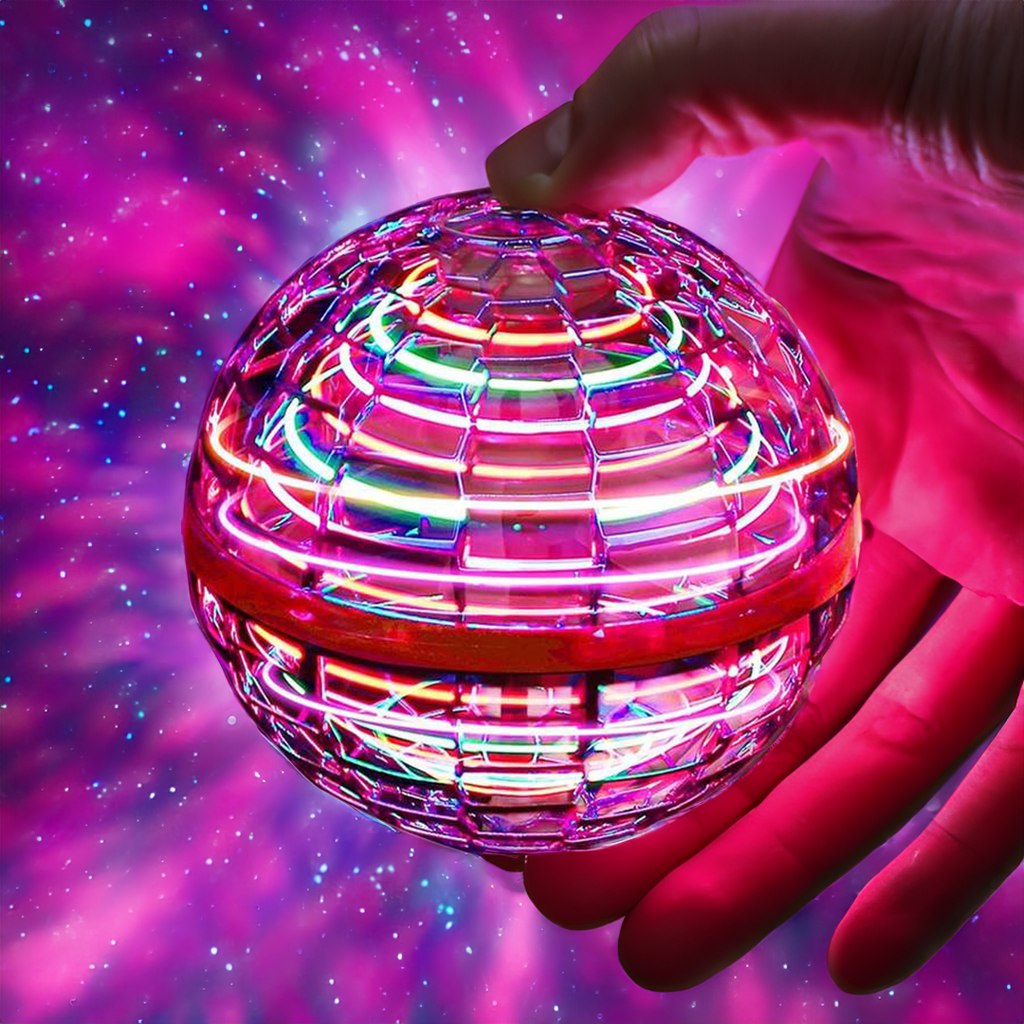 La Original Bola Voladora Orb | Spinner Aerodinámico con Efectos LED | Rotación de 360° y Función Boomerang | Carcasa Resistente a Impactos y Carga Rápida por USB