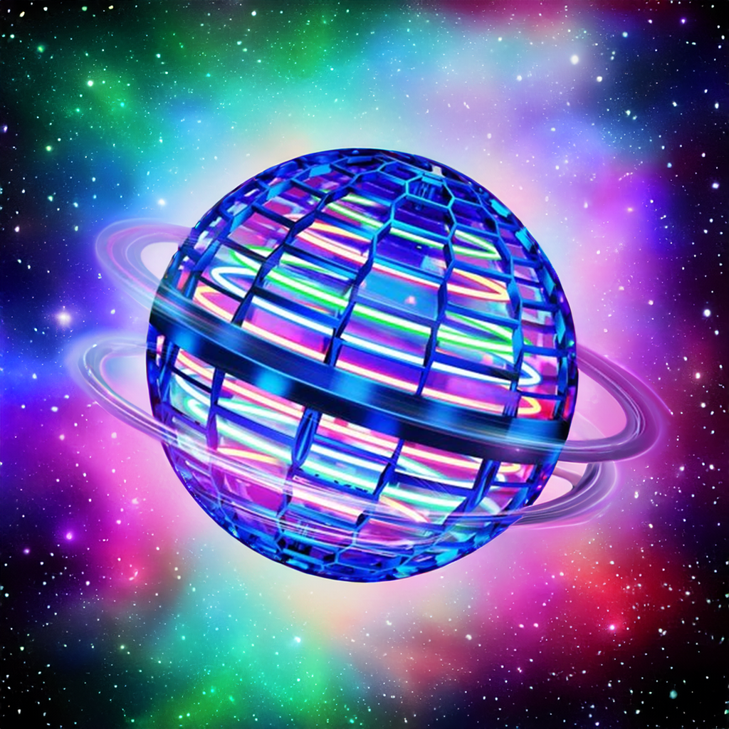 La Original Bola Voladora Orb | Spinner Aerodinámico con Efectos LED | Rotación de 360° y Función Boomerang | Carcasa Resistente a Impactos y Carga Rápida por USB