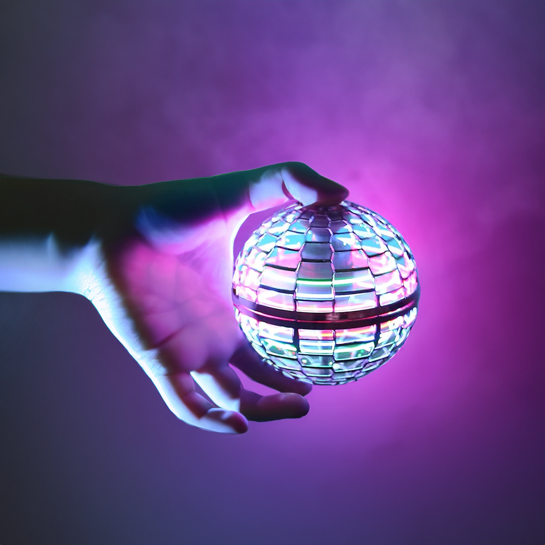 La Original Bola Voladora Orb | Spinner Aerodinámico con Efectos LED | Rotación de 360° y Función Boomerang | Carcasa Resistente a Impactos y Carga Rápida por USB
