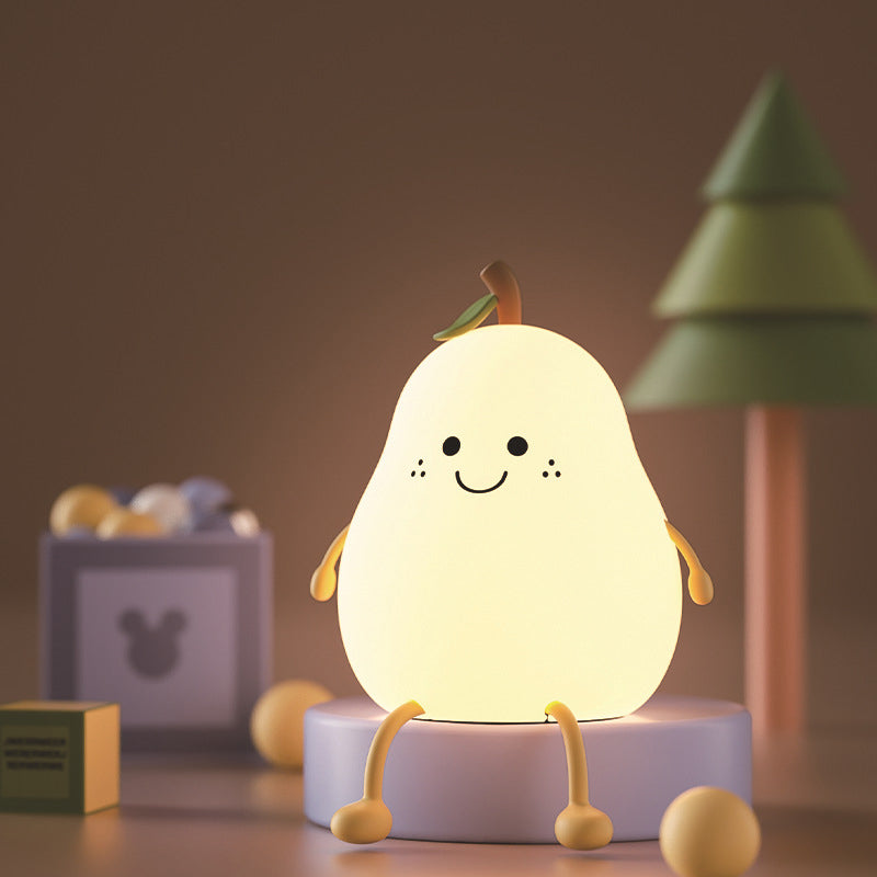 Lámpara Nocturna en Forma de Pera a Prueba de Niños con Luz Ajustable