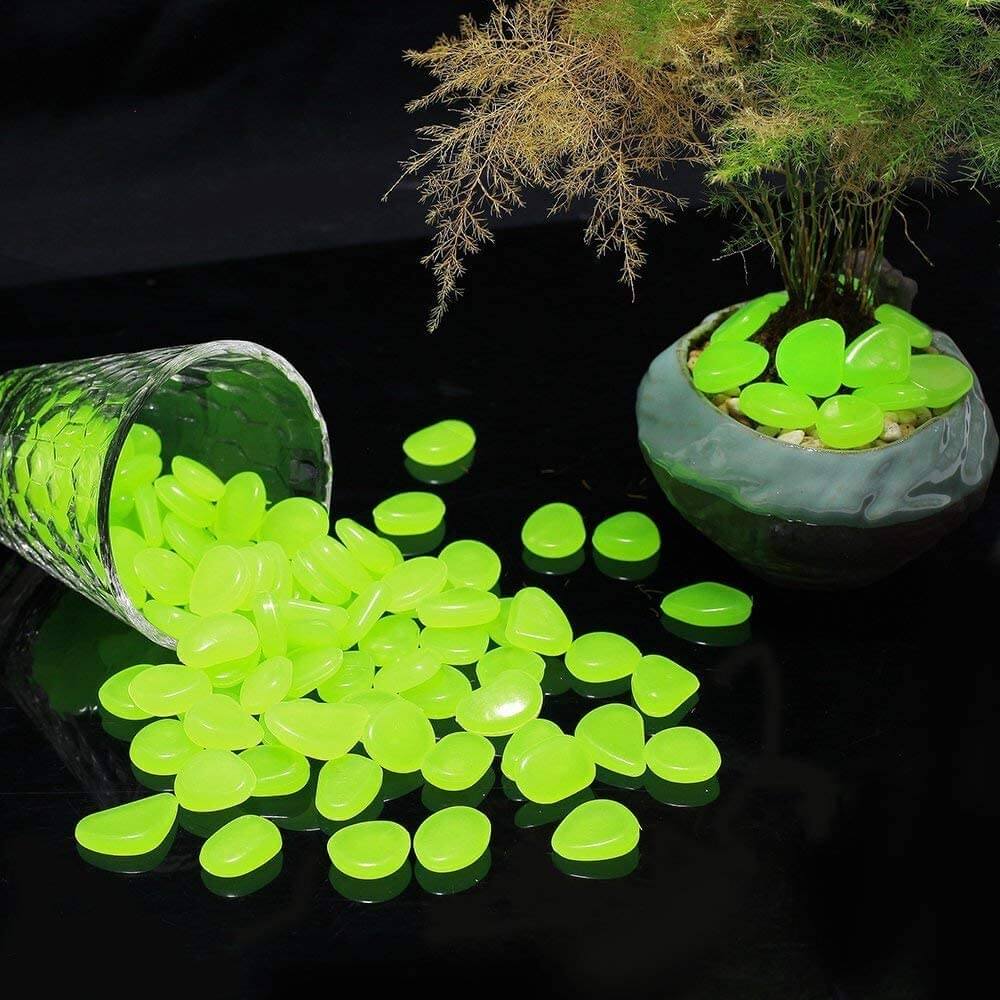 Piedras que brillan en la oscuridad - Piedra de jardín