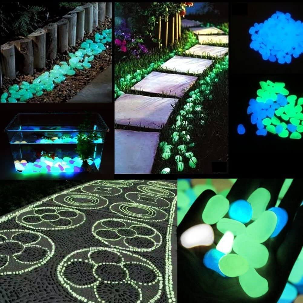 Piedras que brillan en la oscuridad - Piedra de jardín