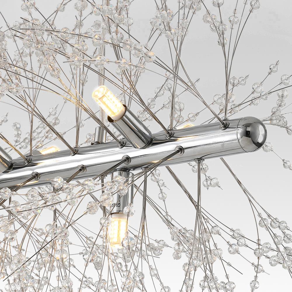 Candelabro Lineal de Cristal de 12 Luces