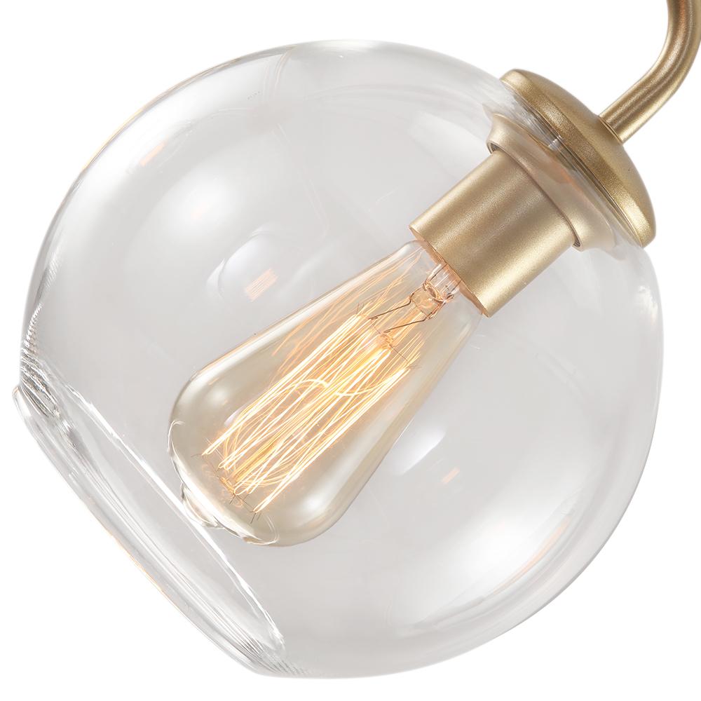 Lámpara de Techo Sputnik de Burbuja de Vidrio Claro de 5 Luces