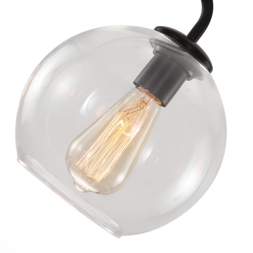 Lámpara de Techo Sputnik de Burbuja de Vidrio Claro de 5 Luces