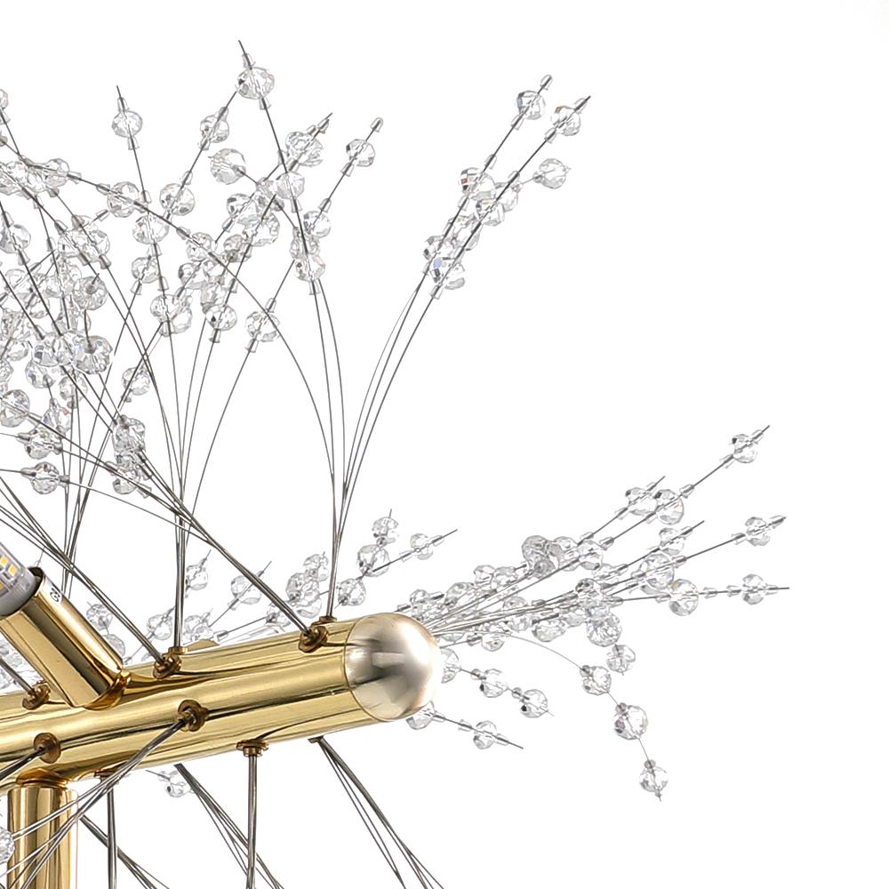Candelabro Moderno Lineal de Cristal de 9 Luces