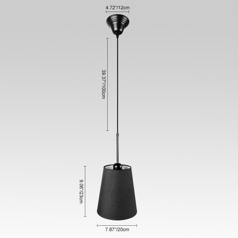 Luz Colgante Geométrica de Tela Contemporánea