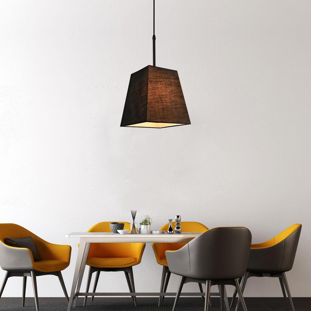 Luz Colgante Geométrica de Tela Contemporánea