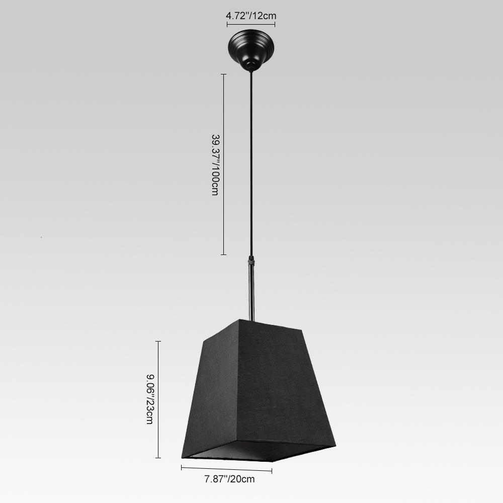 Luz Colgante Geométrica de Tela Contemporánea