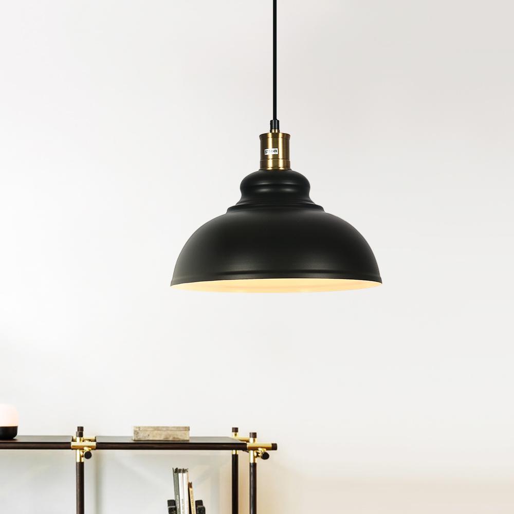 Lámpara Colgante Dome Industrial Negra