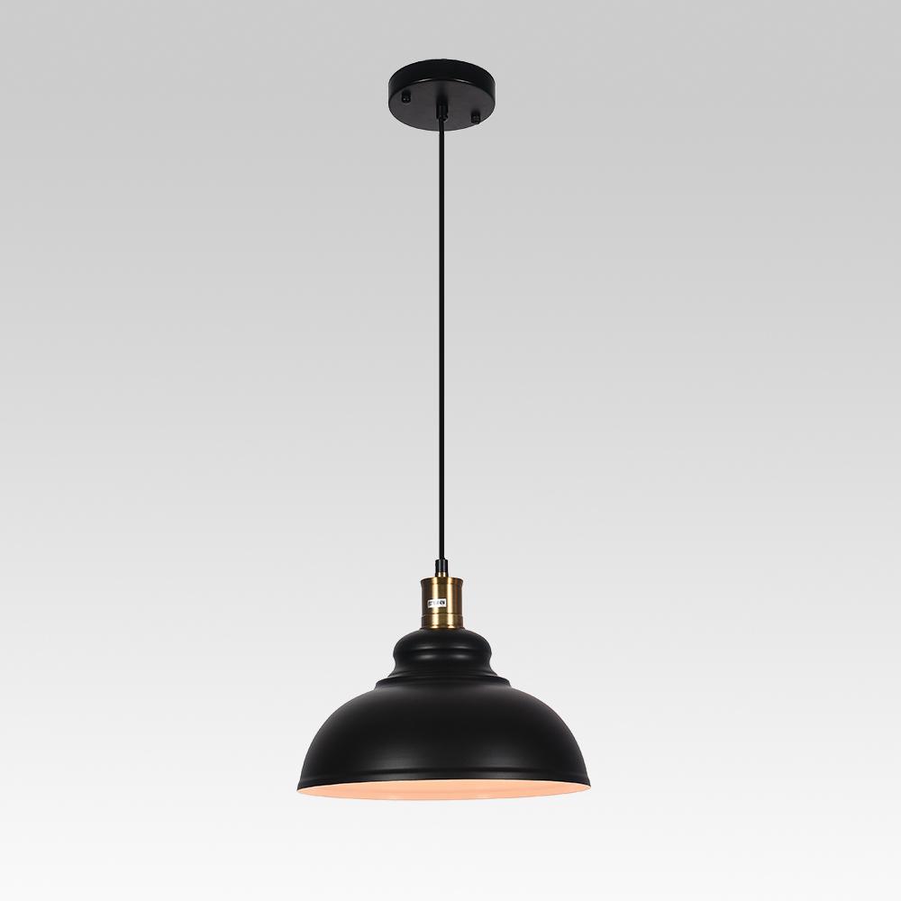Lámpara Colgante Dome Industrial Negra