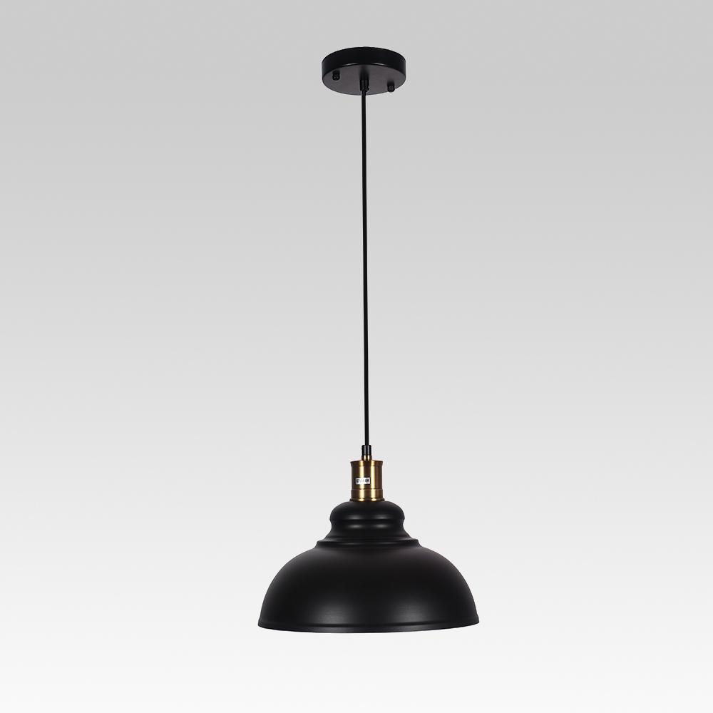 Lámpara Colgante Dome Industrial Negra