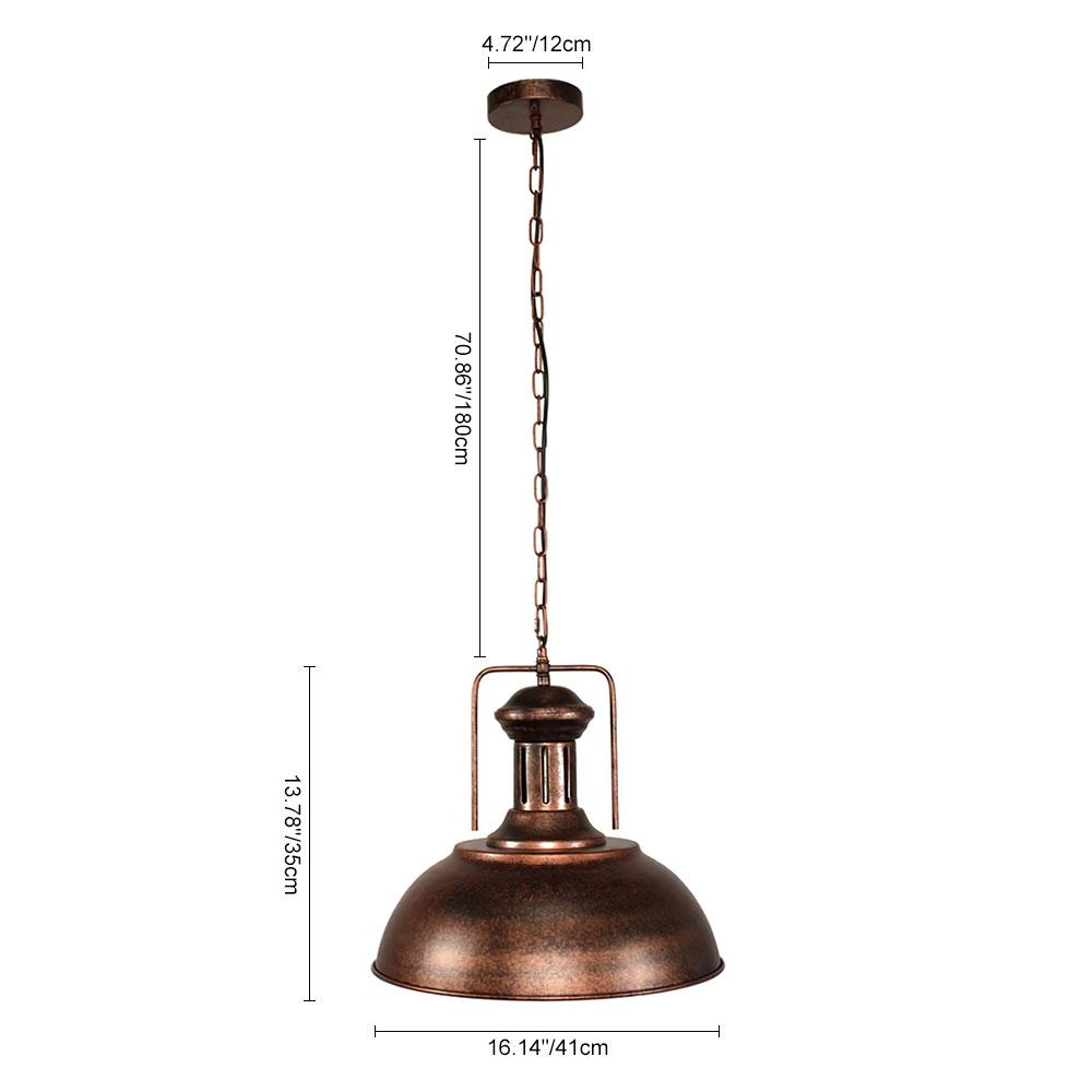 Lámpara Colgante de Cúpula Rústica de Granja