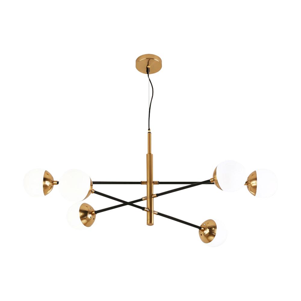 Candelabro Sputnik de Bronce Moderno de Medio Siglo