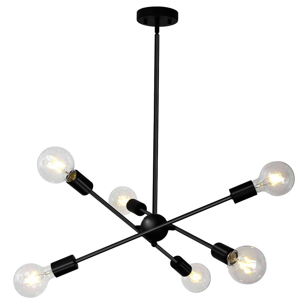 Candelabro Sputnik de Metal Moderno de Mediados de Siglo