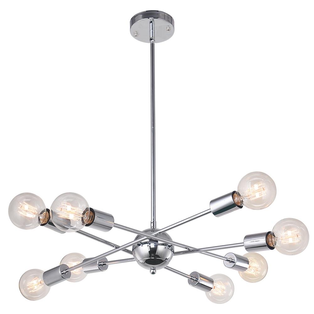 Candelabro Sputnik de Metal Moderno de Mediados de Siglo