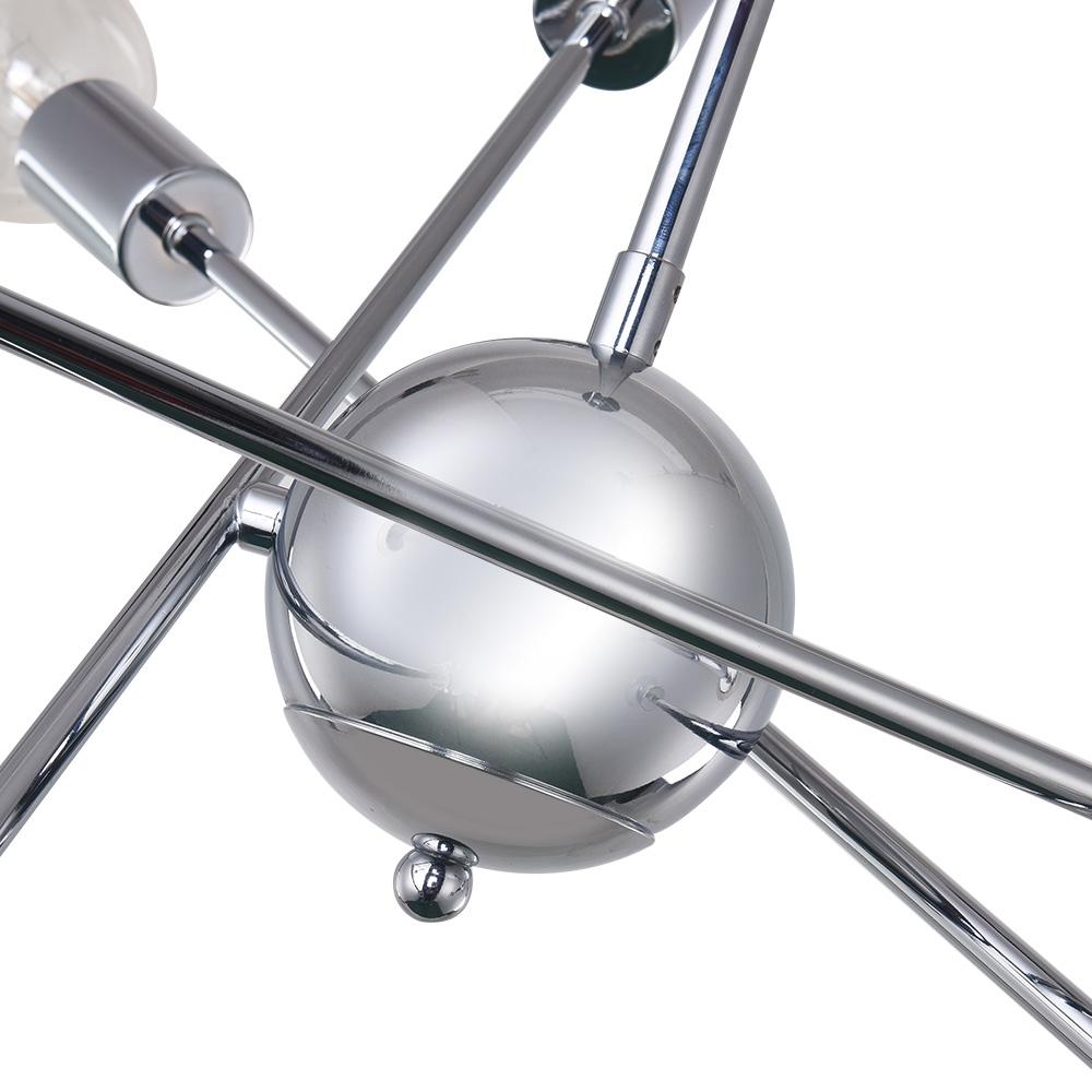 Candelabro Sputnik de Metal Moderno de Mediados de Siglo